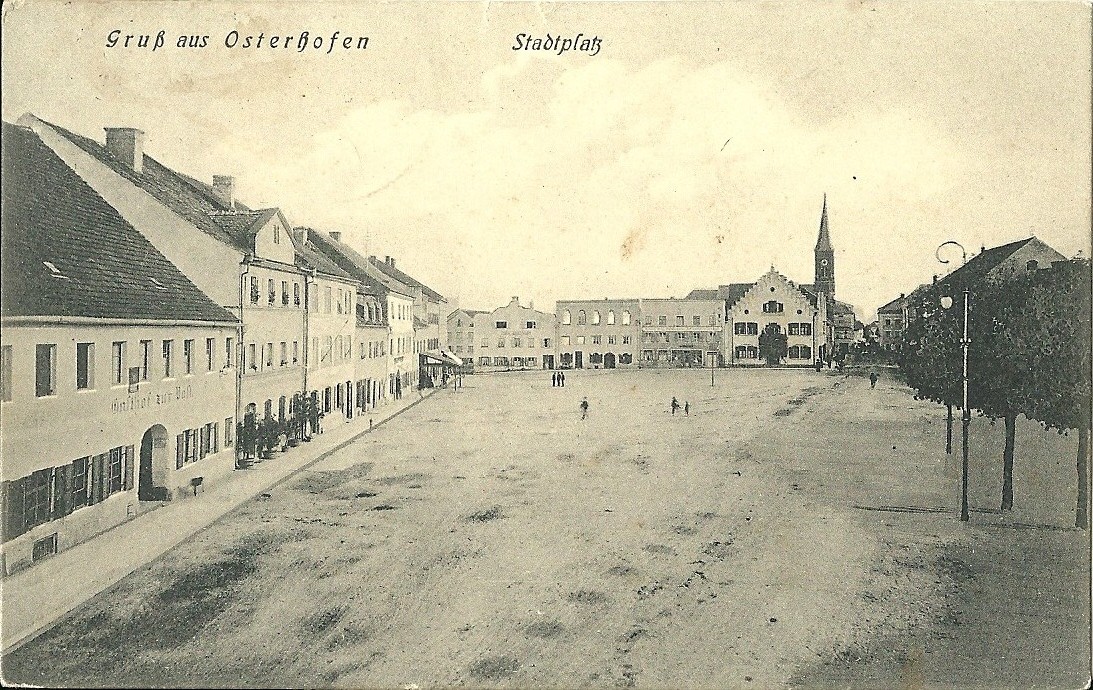 Postkarte vom Stadtplatz ca. 1929
